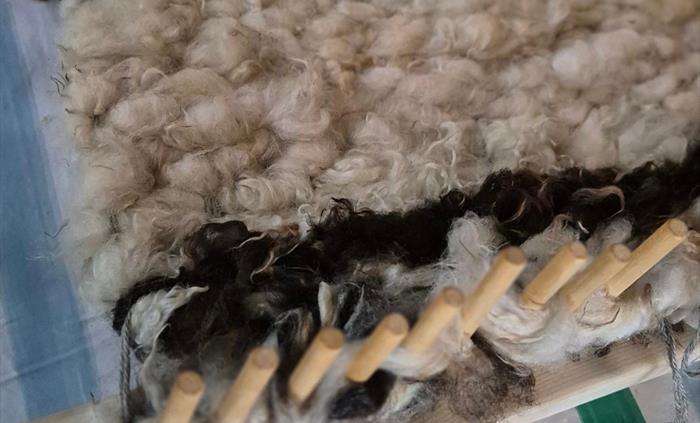 Working with Wool - Peg Loom Weaving